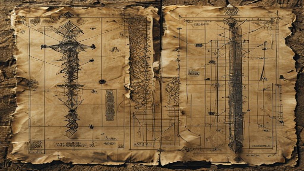 Ansuz rune drawn with ink on aged parchment, single candle flame casting long shadows, Norse archaeological dig site